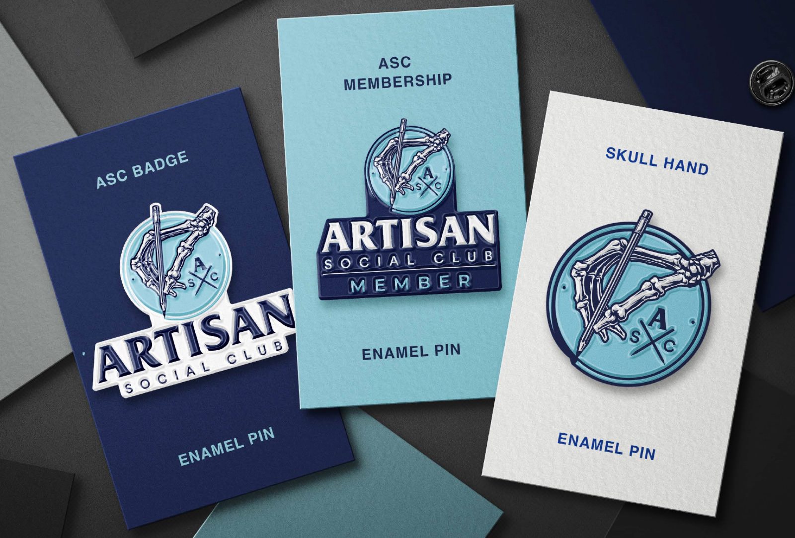 Artisan Social Club pins