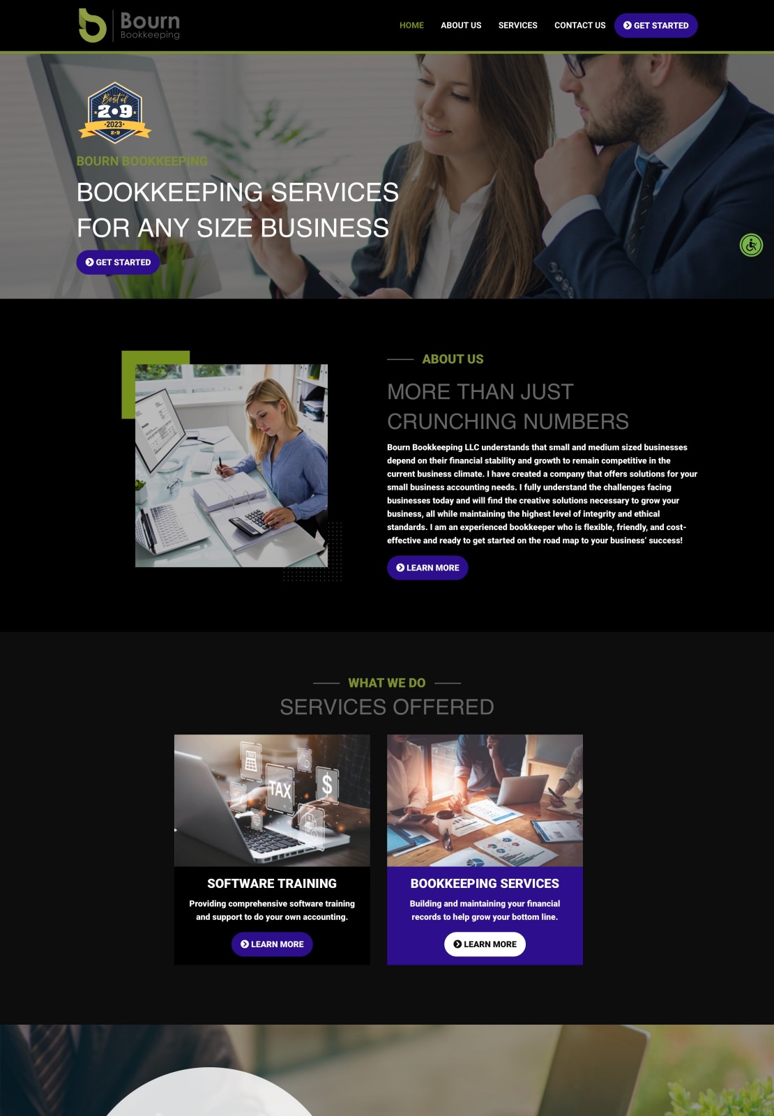 Bourn Bookkeeping homepage