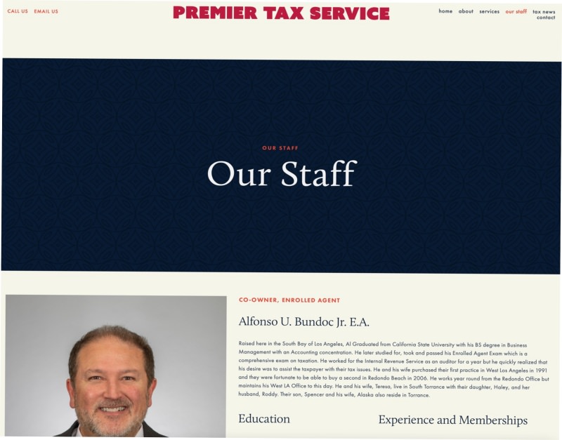 Premier Tax Service Before 5