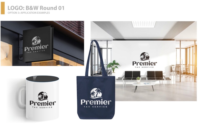 Premier Tax Service Horizontal logo option 3
