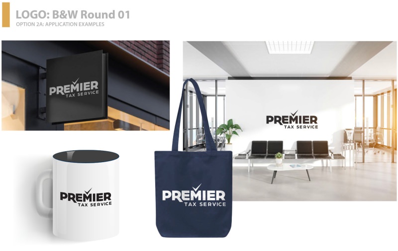 Premier Tax Service Horizontal logo option 4
