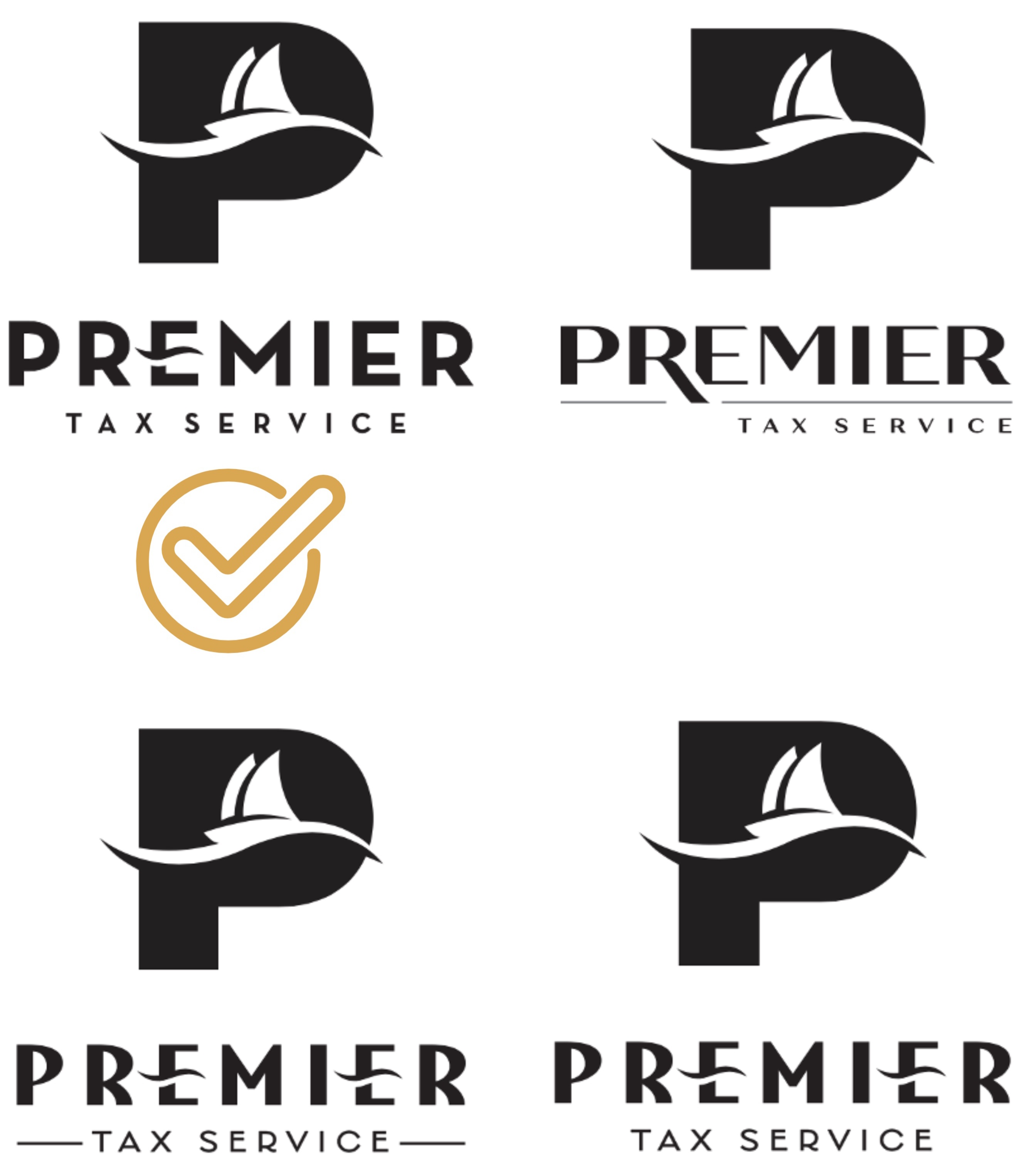Premier Tax Service Vertical logo options