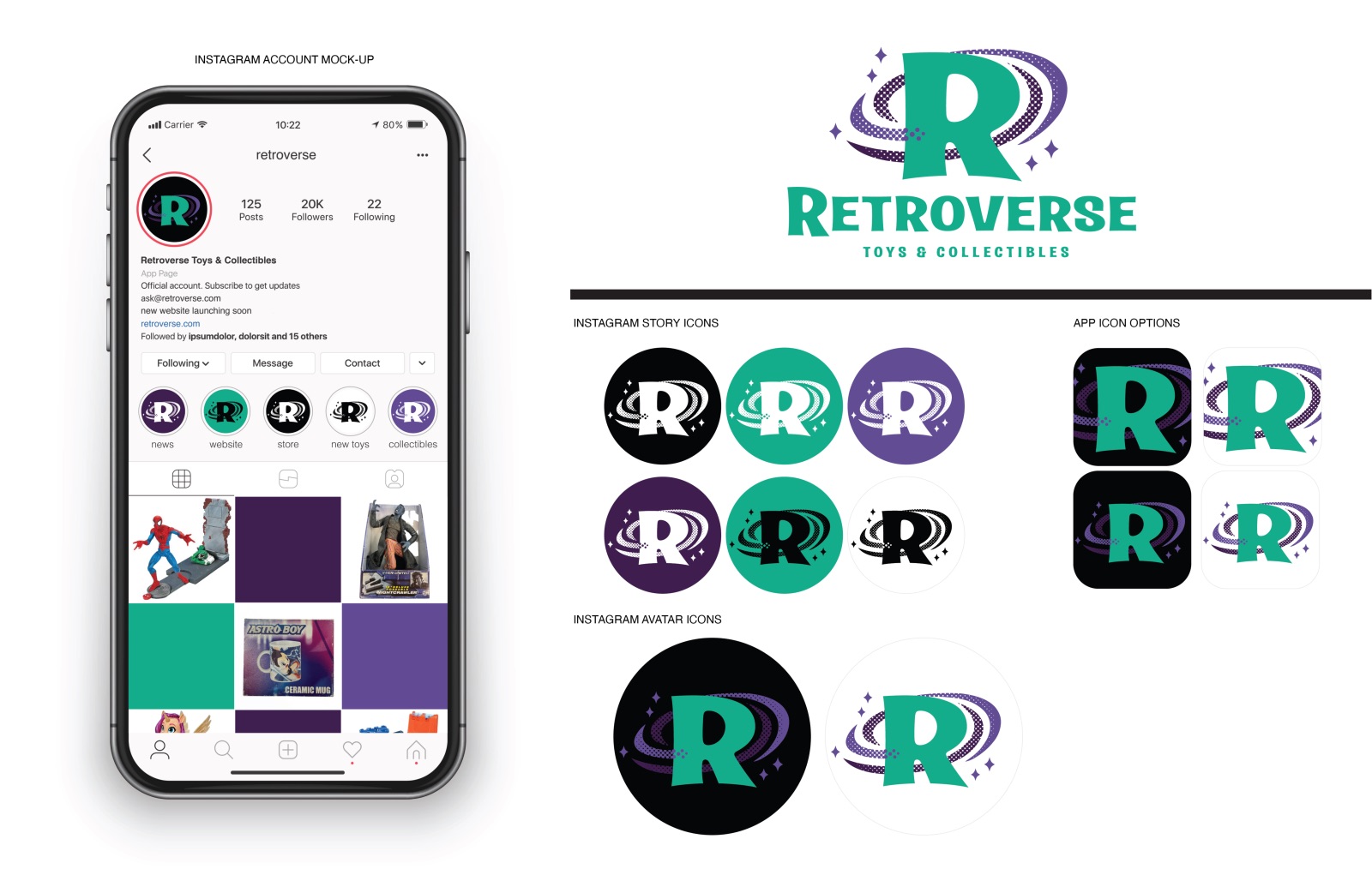 Retroverse on Instagram mockup