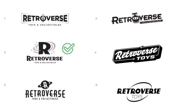 Retroverse logo options